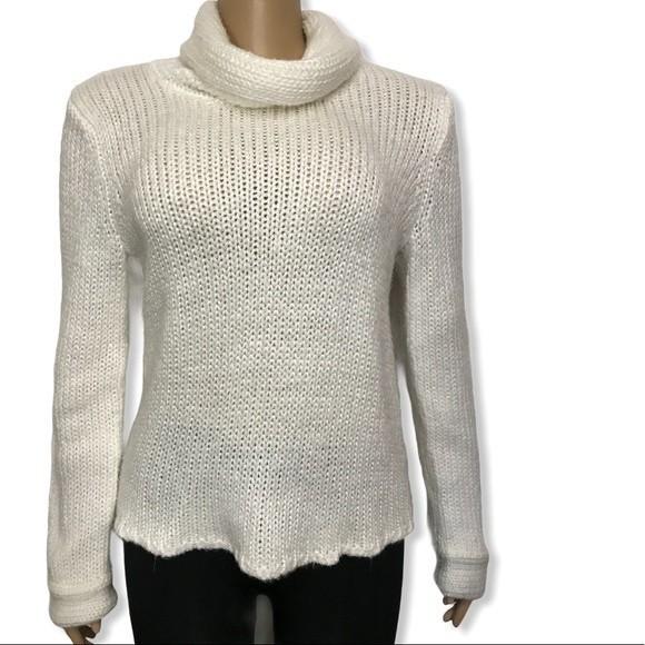 Norton McNaughton Cowl Neck Sweaters chunky Knit Cream Ivory size Medium - Picture 7 of 9